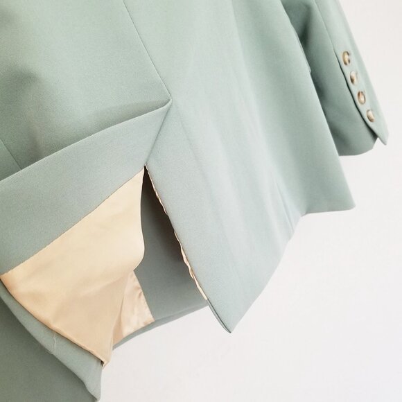 NEW Topshop Kiki Double Breasted Blazer Jacket Size 6 Sage Green Retro Chic $95 - Picture 14 of 16